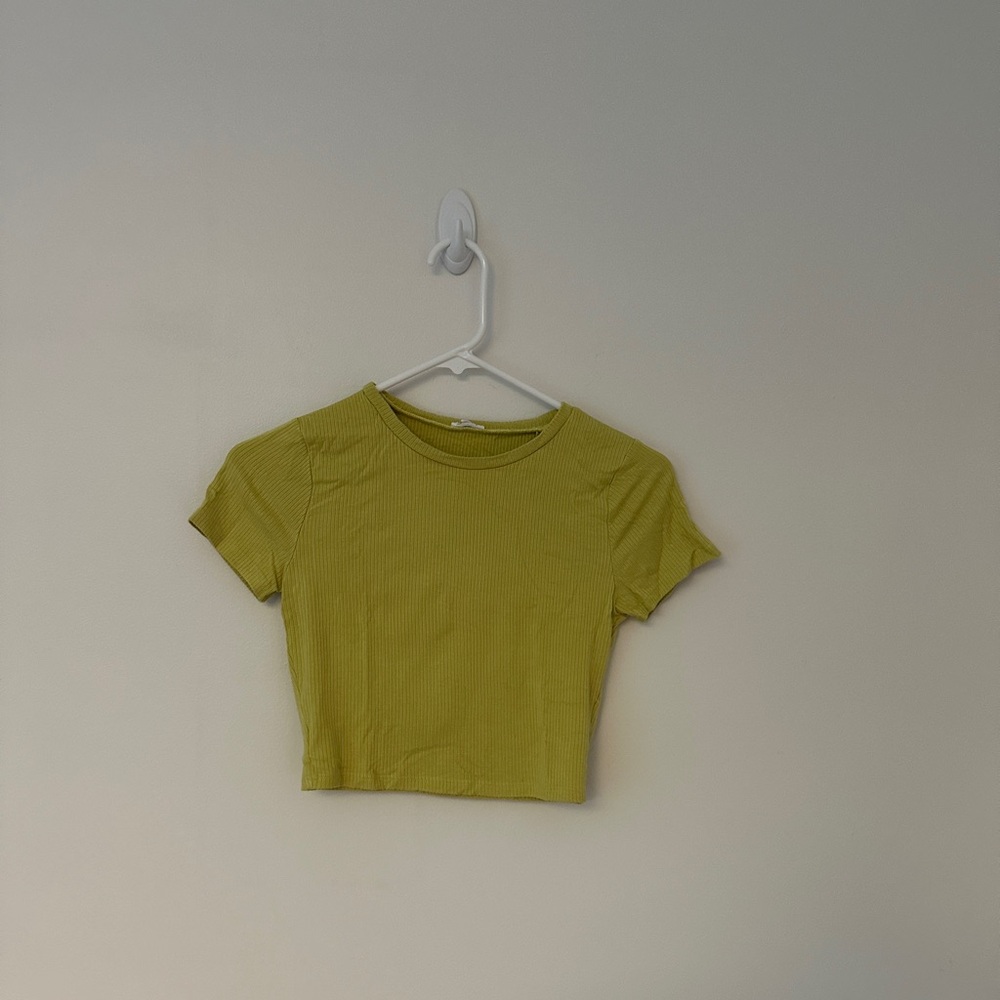Garage Yellowish Green Crop Top
